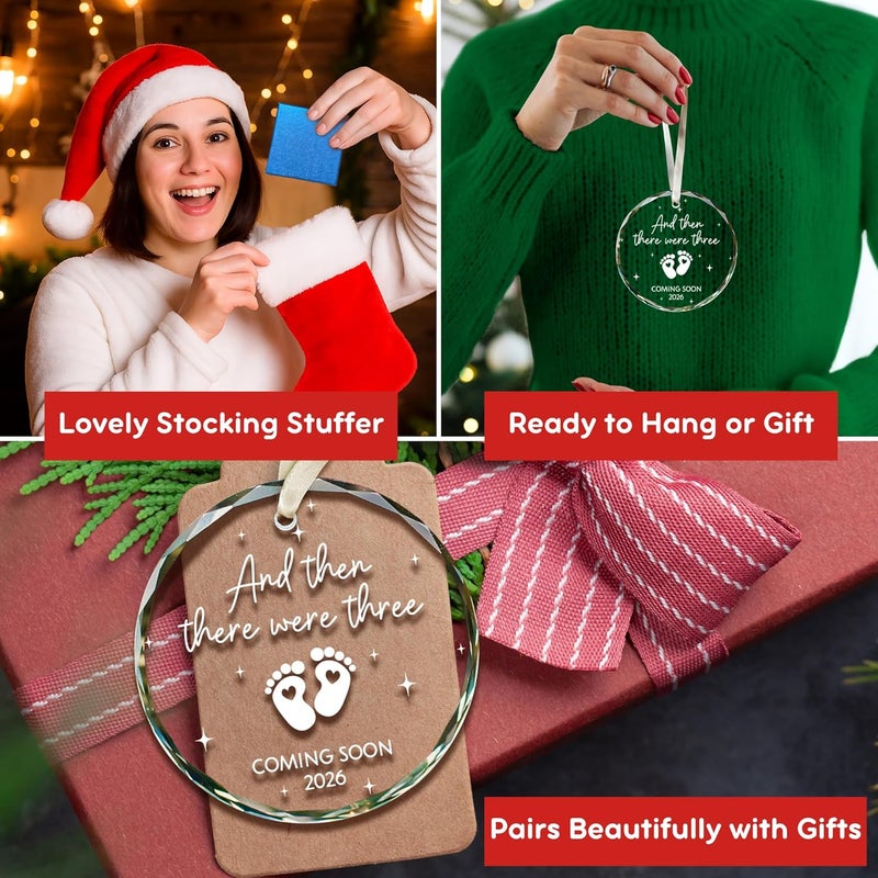 SUCHAGIFT Gifts for Expecting Parents - Expecting Parents to Be Unique Gifts - Baby Pregnancy Announcement Gift Ideas for Husband, Family - Baby Ornament 2026 - Glass Pregnancy Announcement Ornament - Image 5